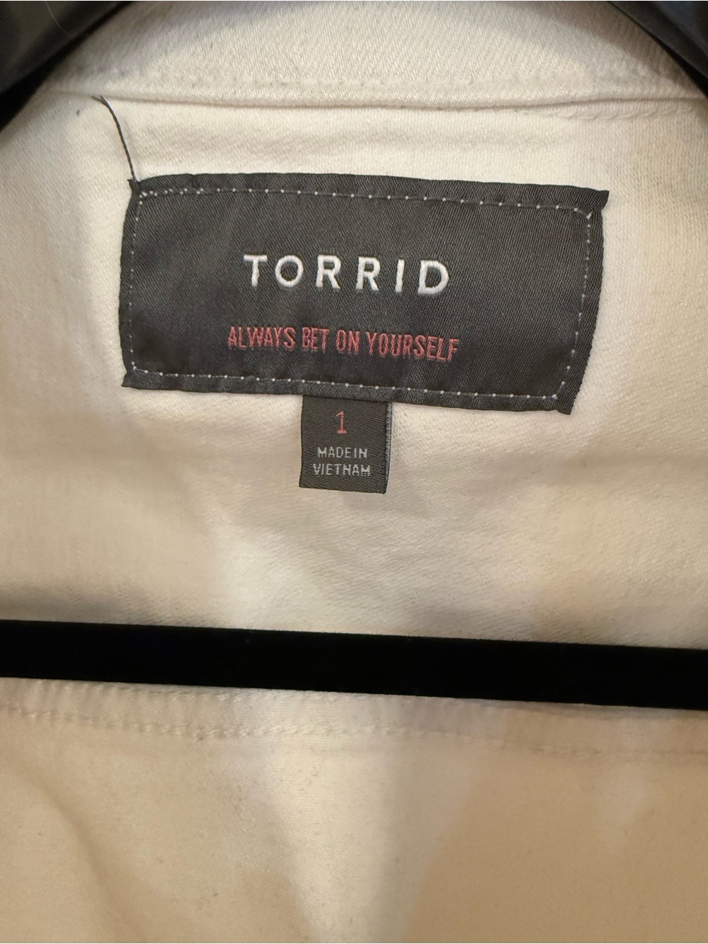 torrid NWOT White Jean Jacket with Button-Front - Picture 2 of 2
